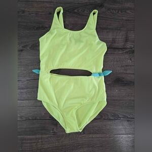 Cat & Jack Lime Green Girls One Piece Swimsuit Size XL Plus (14)  NWT